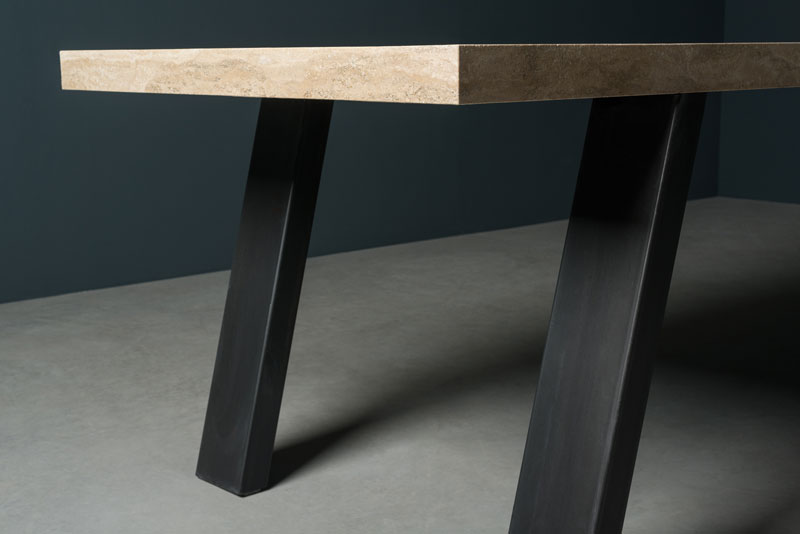 iron and stone table - tavolo in pietra e ferro | T. SIDER | Vaselli