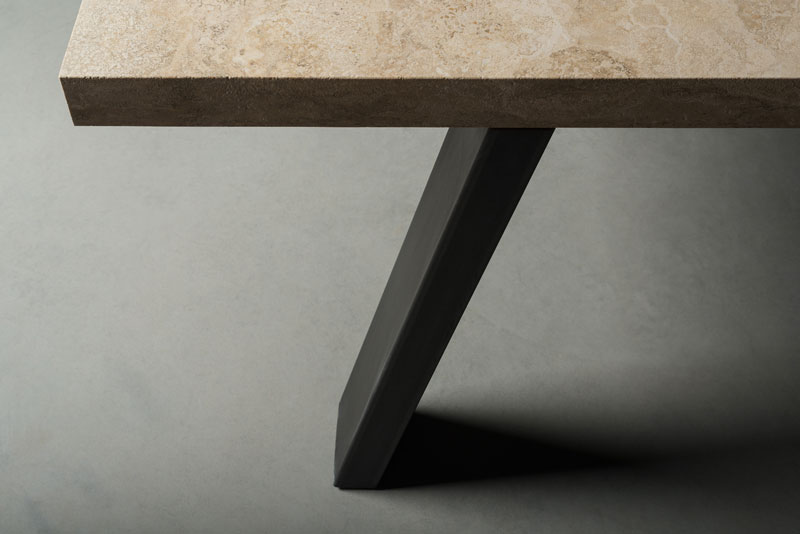 iron and stone table - tavolo in pietra e ferro | T. SIDER | Vaselli